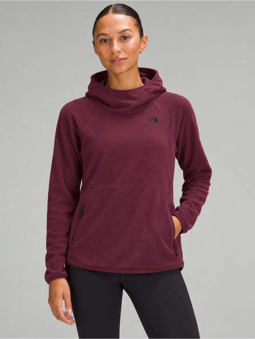 The North Face Hooded Women’s Fleece Pullover Burgundy Size Small W